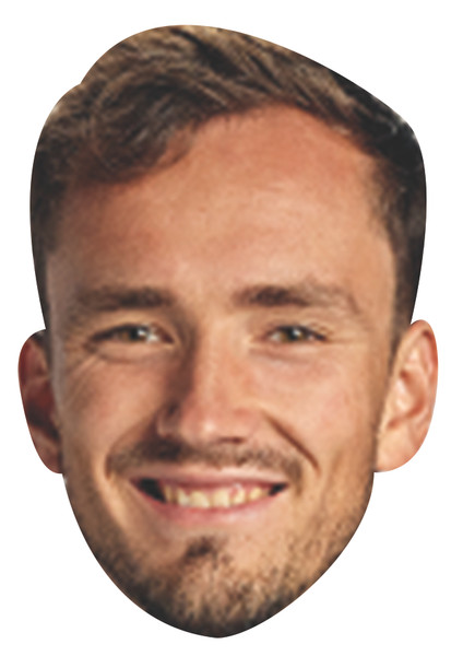 Daniil Medvedev Tennis Celebrity Party Face Fancy Dress Cardboard Mask