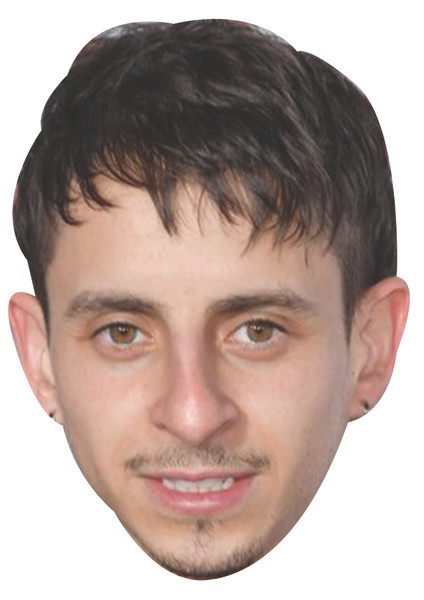 Moisés Arias - Fallout Celebrity Party Face Mask | Fancy Dress Cardboard Mask