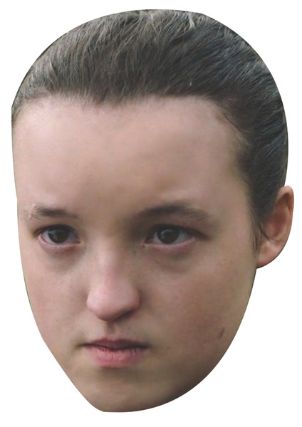 Bella Ramsey - The Last Of Us Celebrity Party Face Mask | Fancy Dress Cardboard Mask