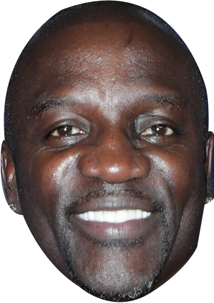 Akon 2025 Celebrity Party Face Mask | Fancy Dress Cardboard Mask