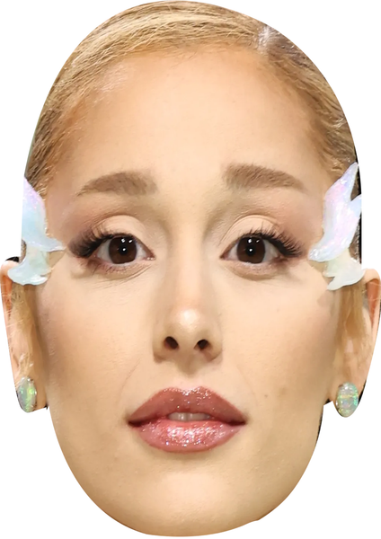 Ariana Grande 2025 Celebrity Party Face Mask | Fancy Dress Cardboard Mask