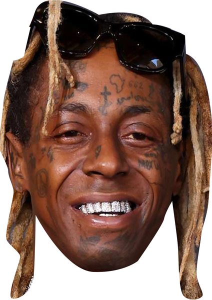 Lil Wayne Celebrity Party Face Mask | Fancy Dress Cardboard Mask