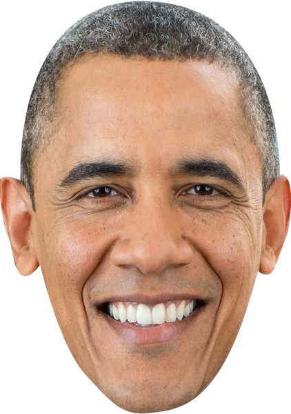 Obama 2025 Celebrity Party Face Mask | Fancy Dress Cardboard Mask