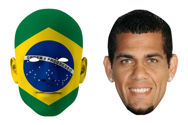 Brazil World Cup Face Mask Pack Alves