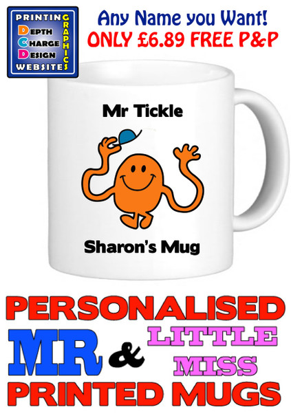 Mr Tickle Man Personalised Mug Cup