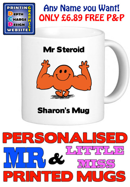 Mr Steroid Man Personalised Mug Cup
