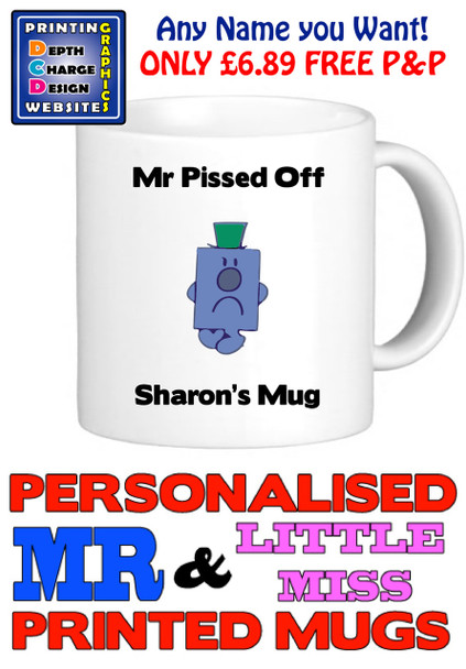 Mr Pissed Off Man Personalised Mug Cup