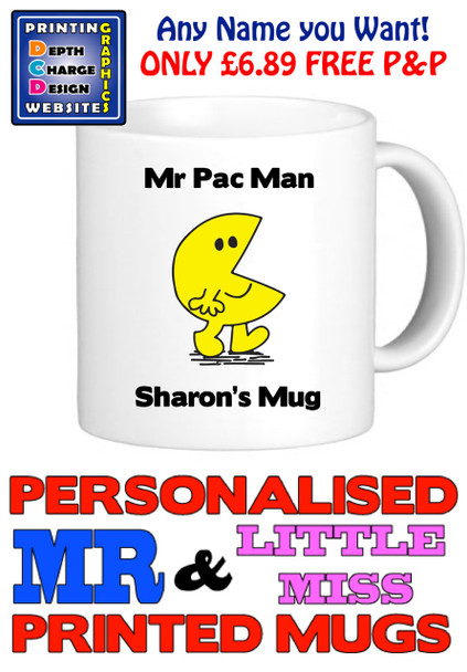 Mr Pac Man Personalised Mug Cup