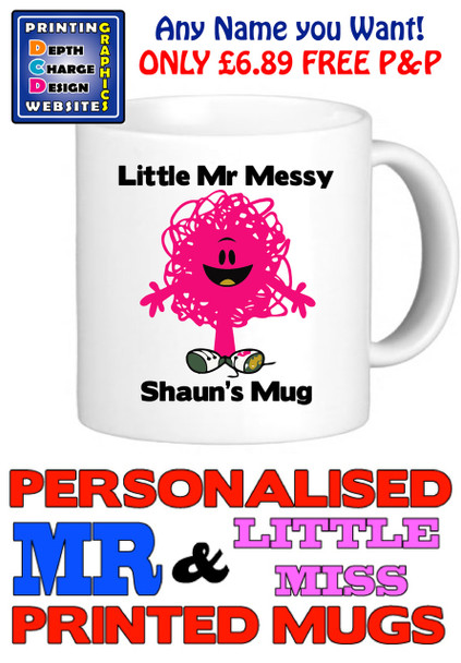 Mr Messy Man Personalised Mug Cup