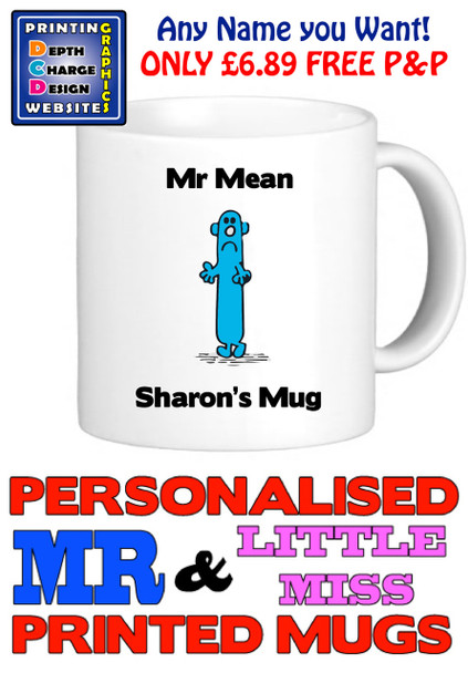 Mr Mean Man Personalised Mug Cup