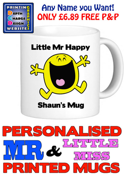 Mr Happy Man Personalised Mug Cup