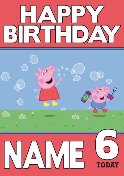 Personalised Peppa Pig Birthday Card