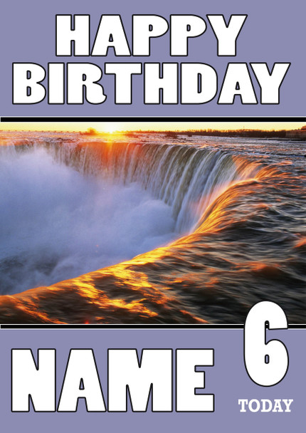 Personalised Niagra Falls Birthday Card