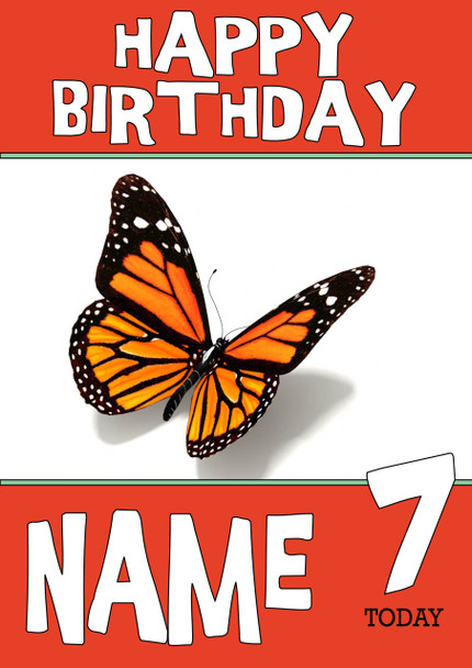 Personalised Butterfly Birthday Card 3