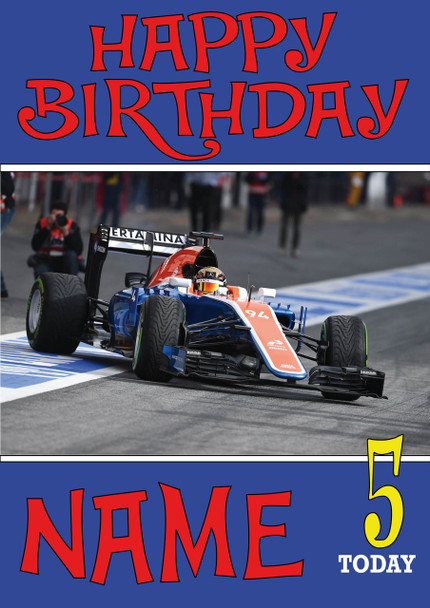 Personalised Manor Racing Birthday Card 2