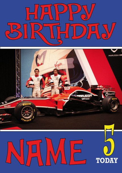 Personalised Manor Racing Birthday Card 3