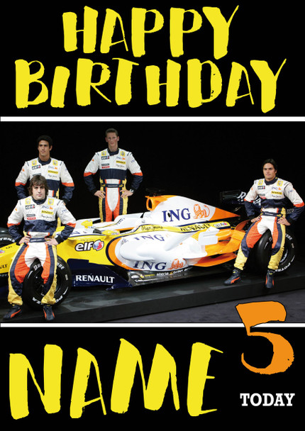 Personalised Renault Birthday Card