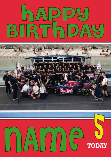 Personalised Toro Rosso Birthday Card 3
