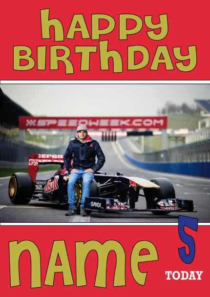 Personalised Toro Rosso Birthday Card 5