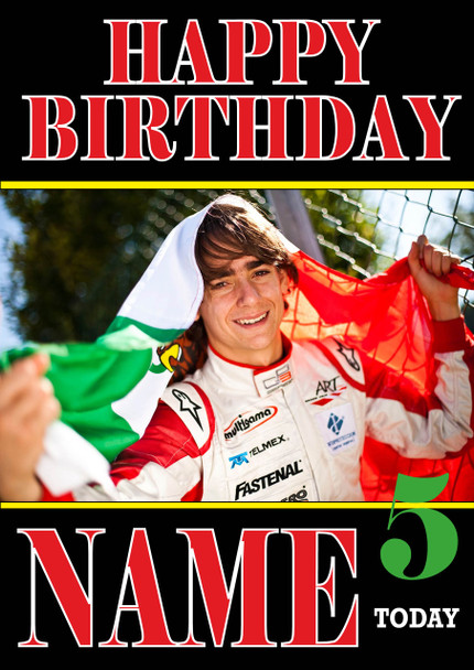 Personalised Esteban Gutierrez Birthday Card 2