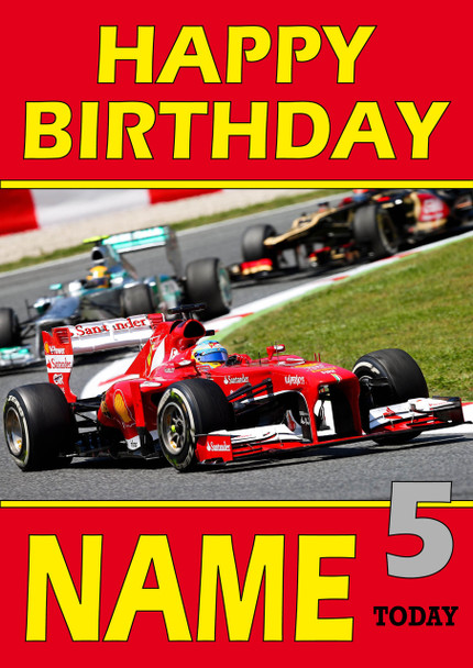 Personalised Fernando Alonso Birthday Card 2