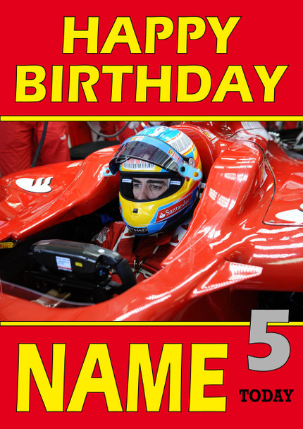 Personalised Fernando Alonso Birthday Card 3