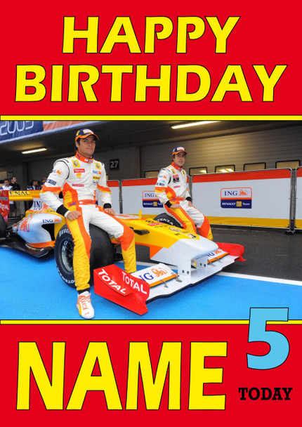 Personalised Fernando Alonso Birthday Card 4