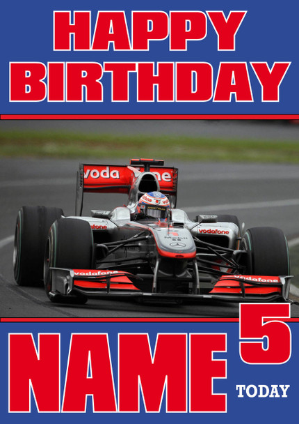 Personalised Jenson Button Birthday Card 6