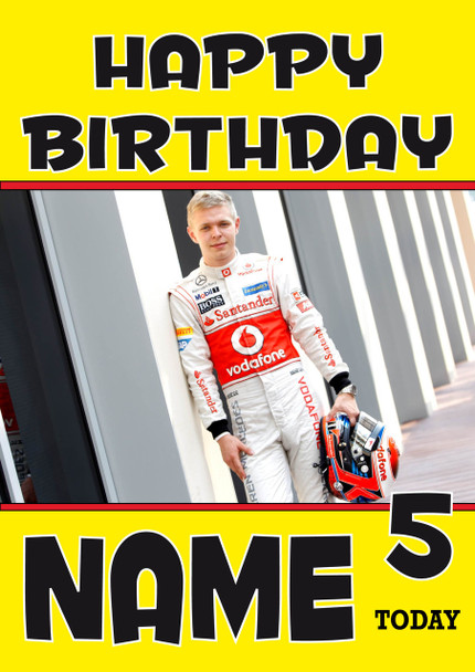 Personalised KE Designvin Magnussen Birthday Card 4