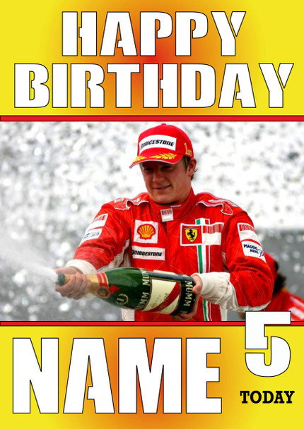 Personalised Kimi Raikkonen Birthday Card 2