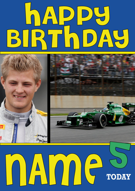 Personalised Marcus Ericsson Birthday Card 3