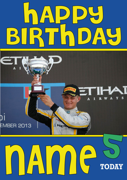 Personalised Marcus Ericsson Birthday Card 5