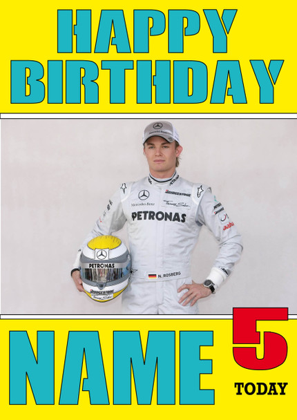 Personalised Nico Rosberg Birthday Card 3