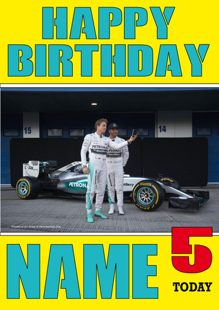 Personalised Nico Rosberg Birthday Card 4