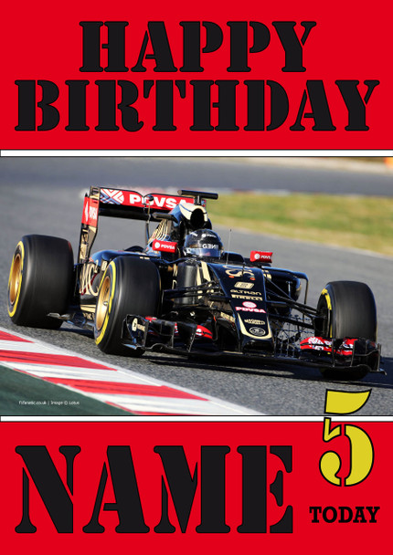 Personalised Romain Grosjean Birthday Card 3