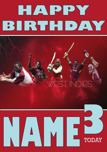 West Indies Personalised Card 2