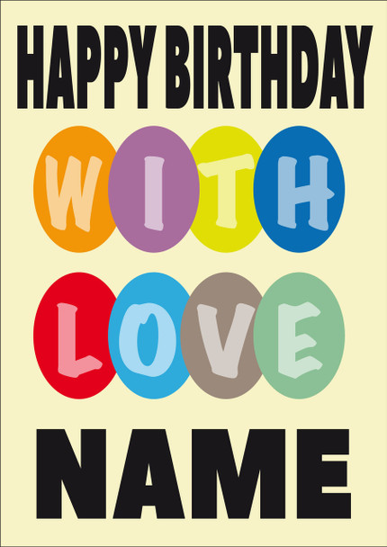 With Love Personalised Card