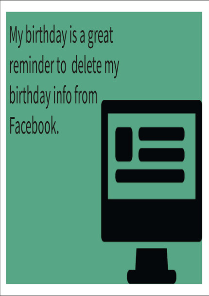 Birthday Info On Facebook Personalised Birthday Card