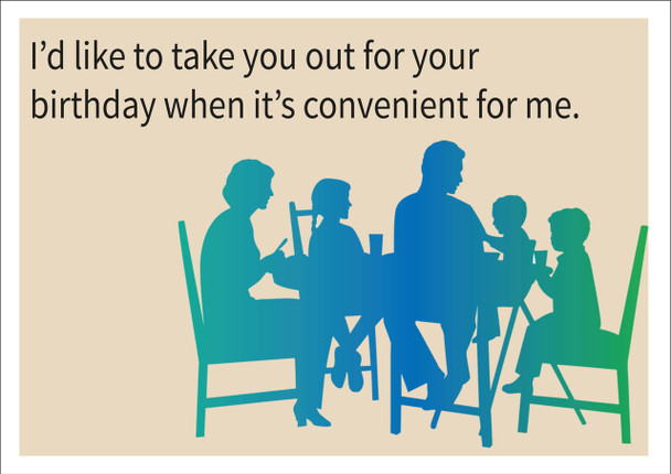 Birthday Meal Personalised Birthday Card