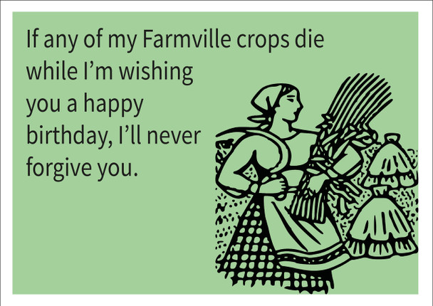 Farmville Crops Personalised Birthday Card