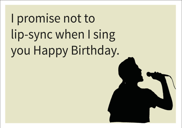 Lip Sync Personalised Birthday Card