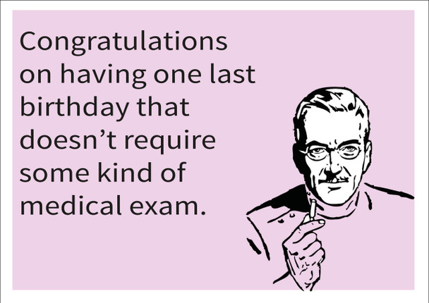 Medical Exam Personalised Birthday Card
