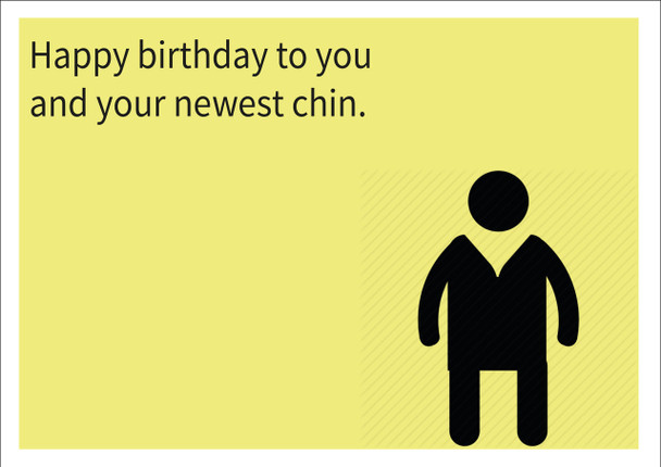 Newest Chin Personalised Birthday Card