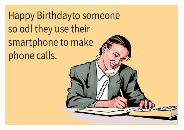 Phone Call Personalised Birthday Card