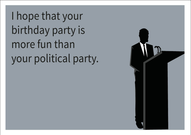 Political Party Personalised Birthday Card