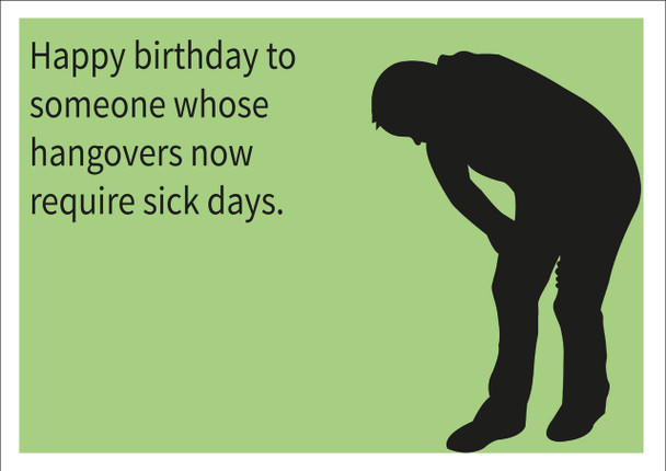 Sickdays Personalised Birthday Card