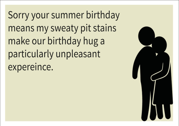 Sweaty Hug Personalised Birthday Card