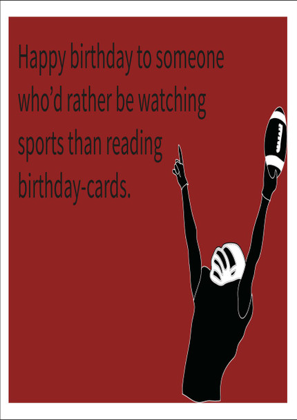 Watch Sports Personalised Birthday Card