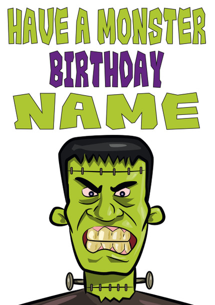 Have A Monster Birthday Personalised Birthday Card
