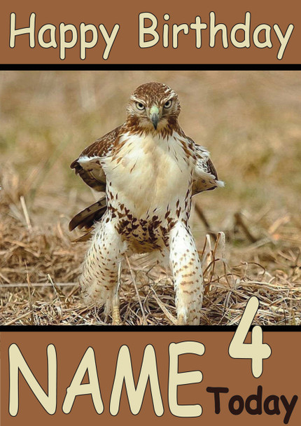 Leg Day Hawk Personalised Birthday Card